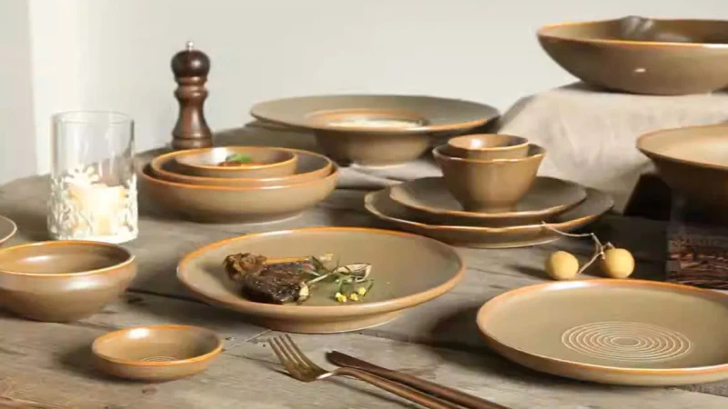 Стилен сервиз за хранене от порцелан