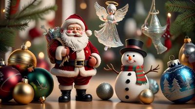 Коледни фигури и топки