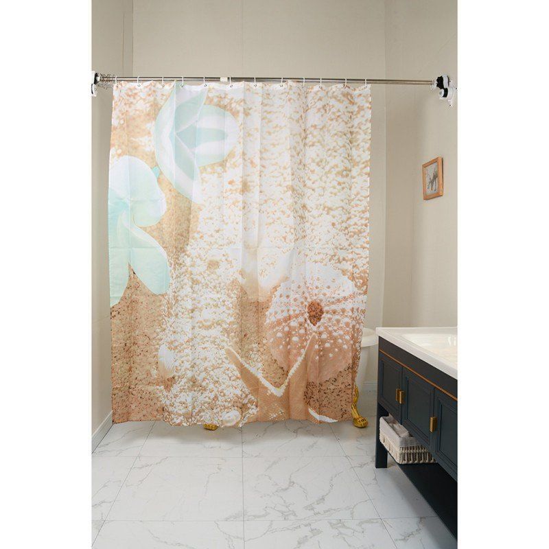 Душ завеса за баня 180x200 см Цветя и миди INTER CERAMIC - Image 2