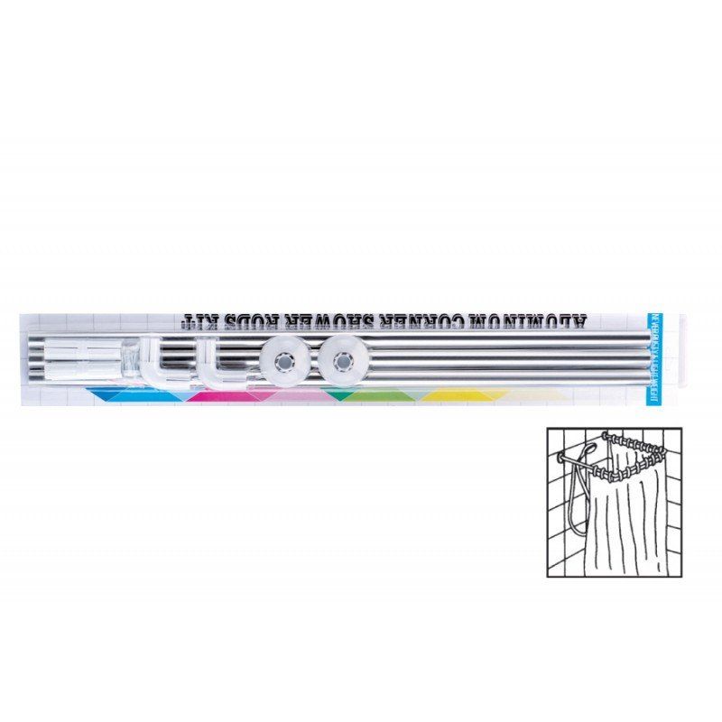 Релса за душ завеса 90х90х90 см хром IC-20AR INTER CERAMIC - Image 2