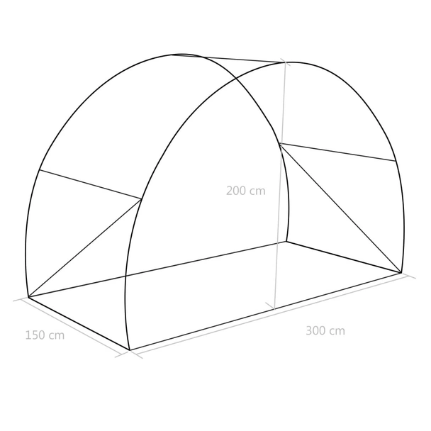 Оранжерия - 3x1.5x2 м - бял полиетилен и стомана- 4,5м² - Image 10