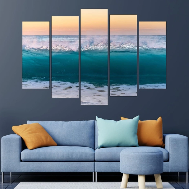 Синя океанска вълна - картина пано за стена - Image 3