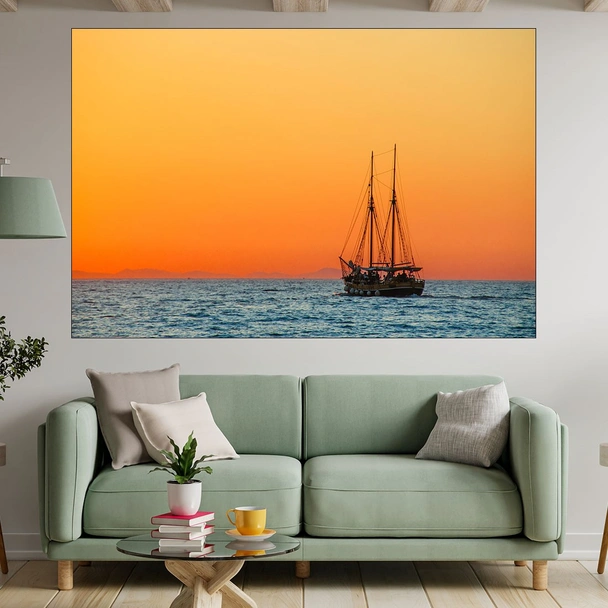 Мачта към залеза - картина пано за стена