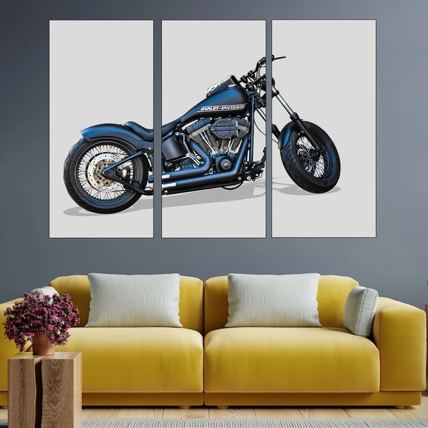 Мотоциклет харли дейвидсън - картина пано за стена - Image 2