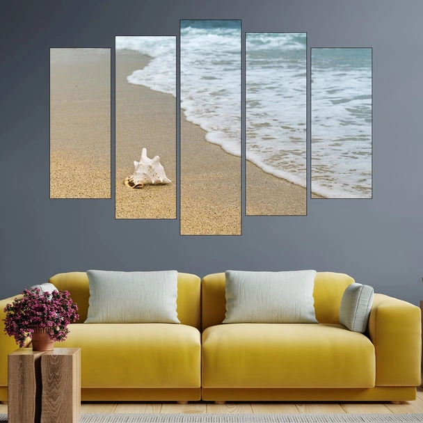 Рапан на самотен плаж - картина пано за стена - Image 3