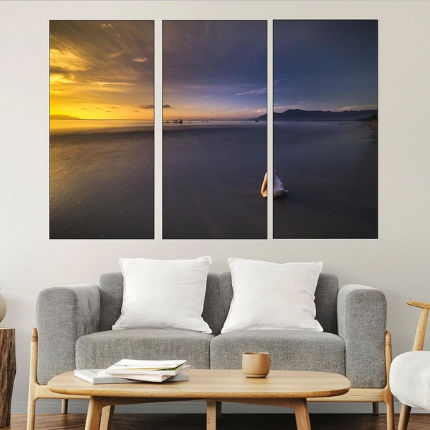 Самотна раковина на плажа - картина пано за стена - Image 2