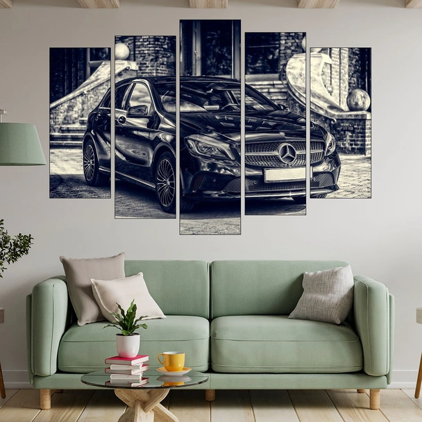Мercedes - елегантна кола - картина пано за стена - Image 3