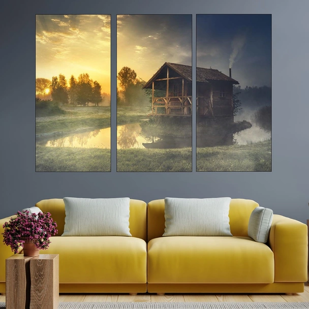 Малка къща в гората - картина пано за стена - Image 2