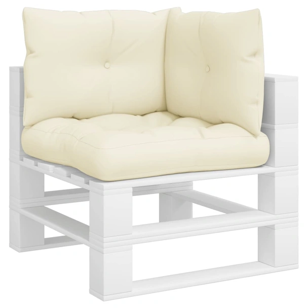 Палетни възглавници, 3 бр, кремави, текстил - Image 3