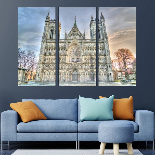 Катедрала в Тронхайм - картина пано за стена - Image 2