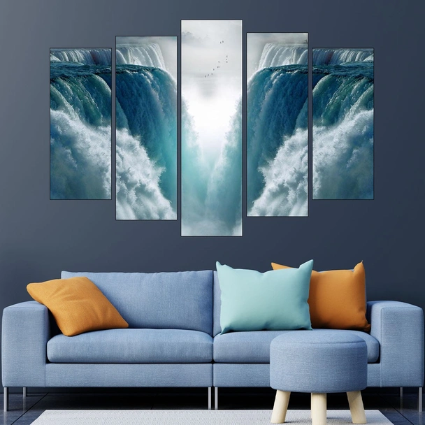 Пейзаж водопади  - картина пано за стена - Image 3