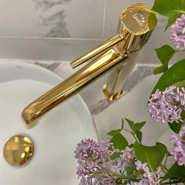 Висок смесител за баня Pola злато LAVEO - Image 4