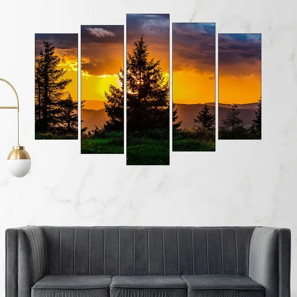 Залез над планината - картина пано за стена - Image 3