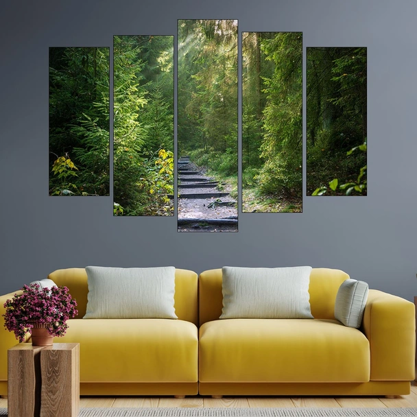 Живописна горска пътека - картина пано за стена - Image 3