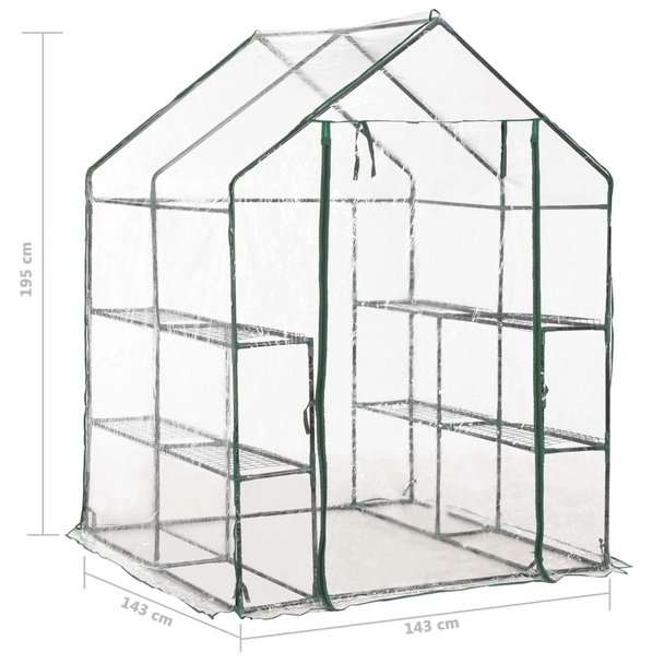 Парник с 8 рафта, 143x143x195 см - Image 7