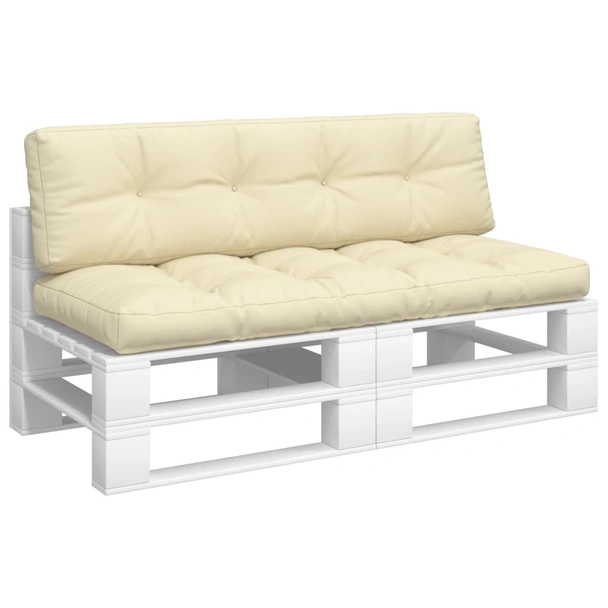 Палетни възглавници, 2 бр, кремави, текстил - Image 3