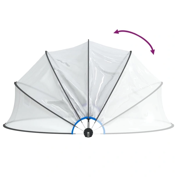 Купол за басейн PVC и фибростъкло - 500 диам.x250 см вис. - Image 6