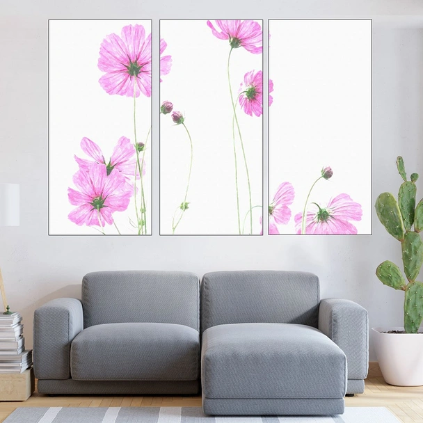 Картина розови цветчета - картина пано за стена - Image 2