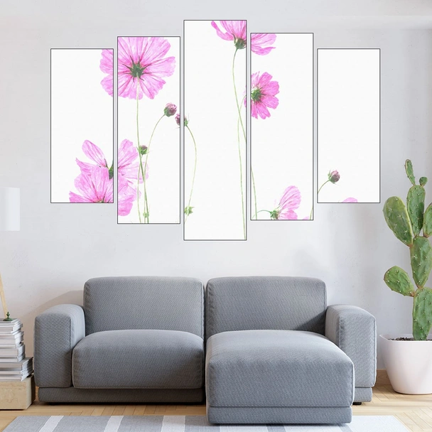 Картина розови цветчета - картина пано за стена - Image 3