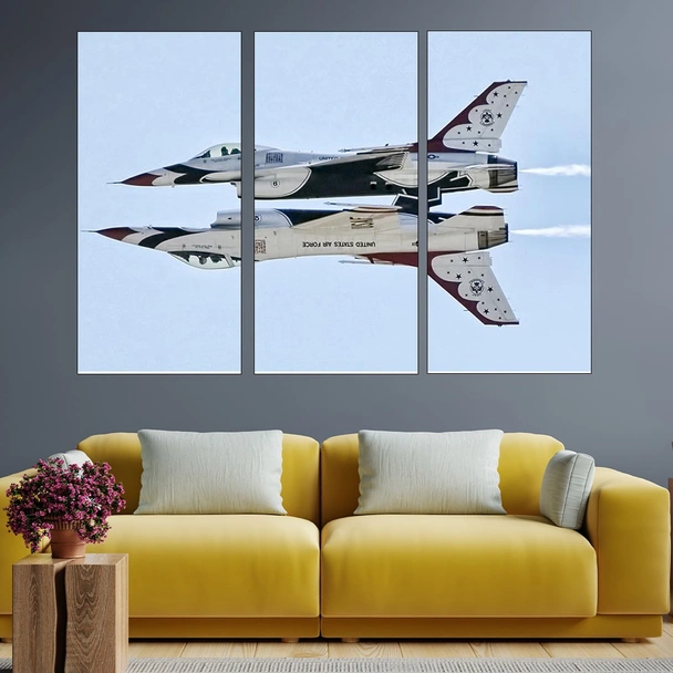 Военни самолети на авиошоу - картина пано за стена - Image 2