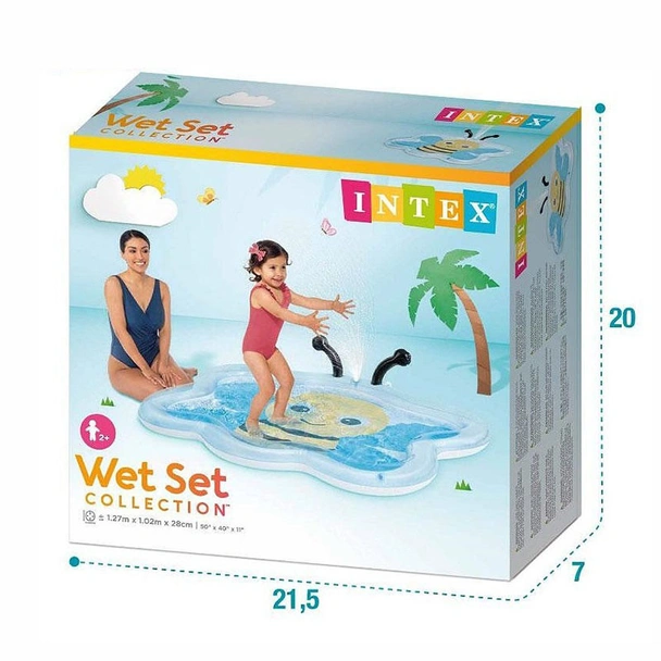 Детски надуваем басейн 127х102х28 см Пчеличка с пръскало INTEX - Image 3