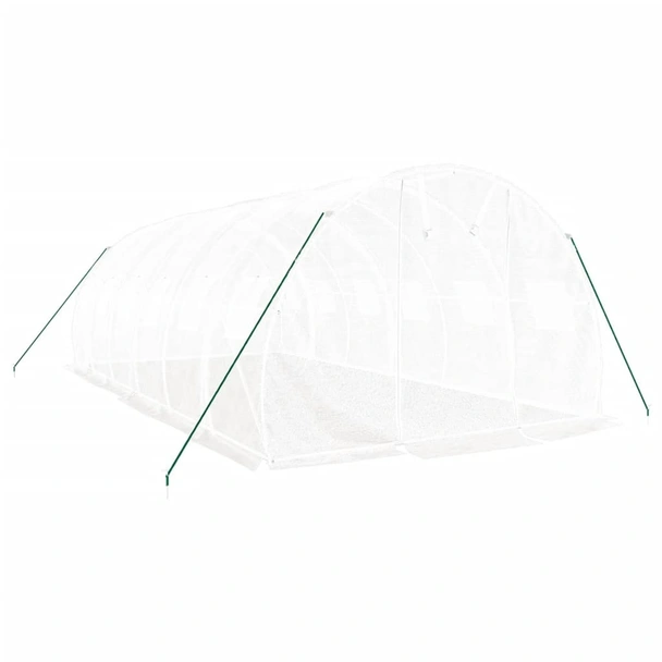 Оранжерия със стоманена рамка бяла 18 м² 6x3x2 м - Image 2