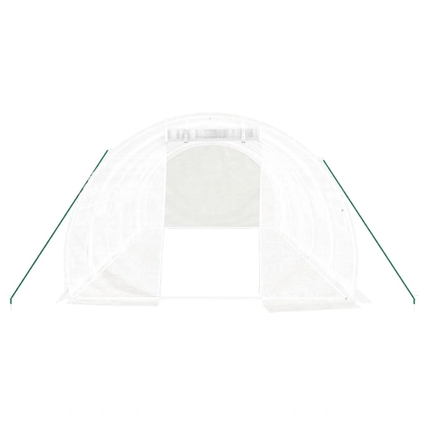 Оранжерия със стоманена рамка бяла 18 м² 6x3x2 м - Image 3