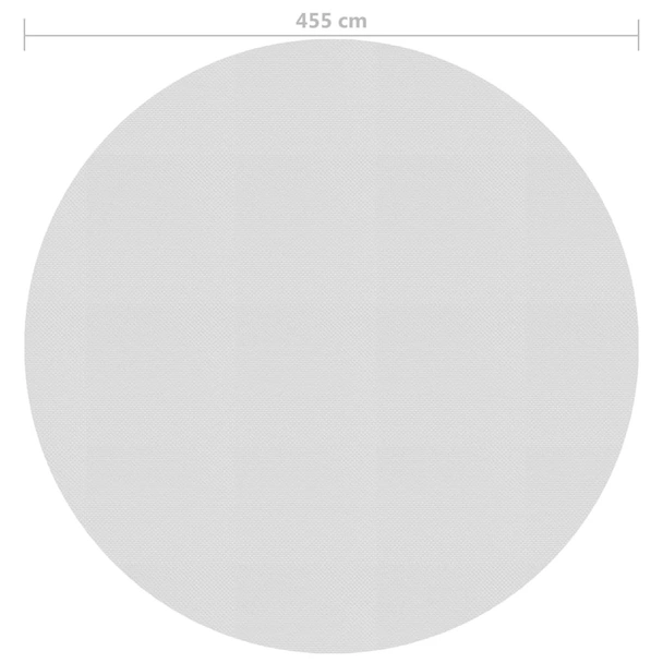 Плаващо соларно покривало за басейн PE 455 см сиво - Image 3