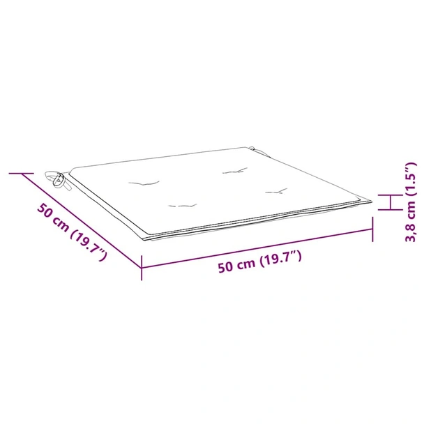 Възглавници за столове 2 бр бежови 50x50x4 см Оксфорд плат - VL47605 - Image 9
