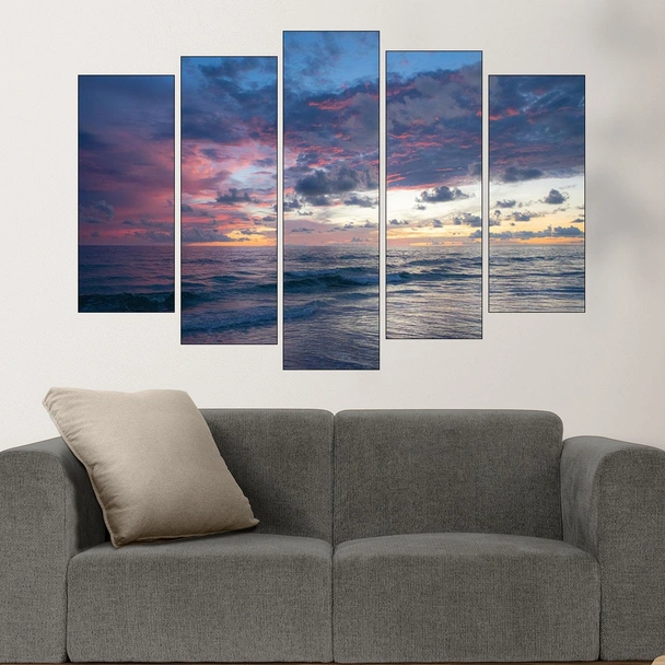 Изгрев в обширния океан  - картина пано за стена - Image 3