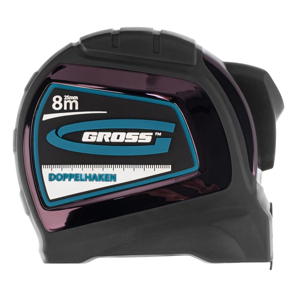 Ролетка с двустранен накрайник 8 м x 25 мм Doppelhaken GROSS