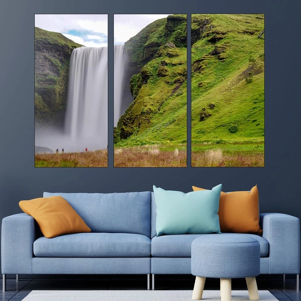 Водопада Skogafoss в Исландия - картина пано за стена - Image 2