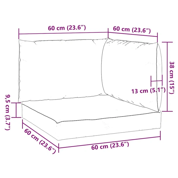 Палетни възглавници, 3 бр, антрацит, Оксфорд плат - Image 10