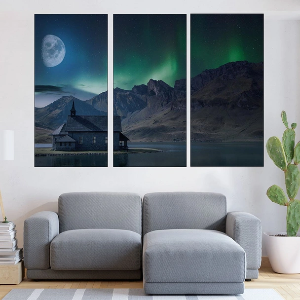 Изглед на северното сияние - картина пано за стена - Image 2