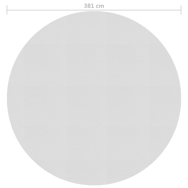 Плаващо соларно покривало за басейн PE 381 см сиво - Image 3