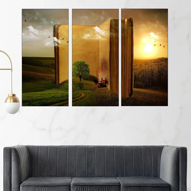 Фантазия - книга - абстракция - картина пано за стена - Image 2