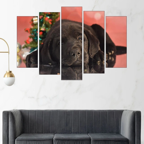 Малко черно кученце - картина пано за стена - Image 3