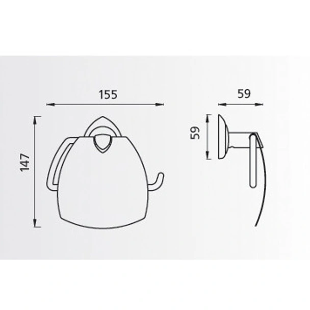 Поставка за тоалетна хартия Omega FAYANS - Image 2
