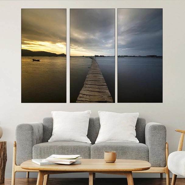 Дървен мост на остров Фукок - картина пано за стена - Image 2