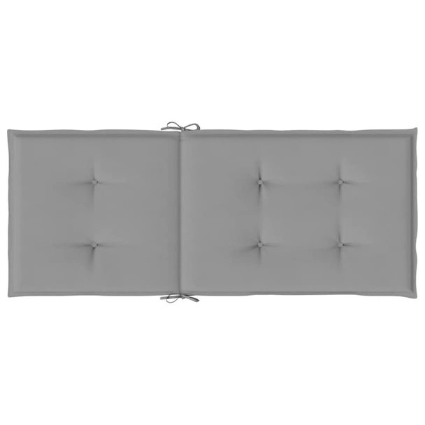 Възглавници за стол с облегалка 2 бр сиви 120x50x3 см плат - VL43179 - Image 7