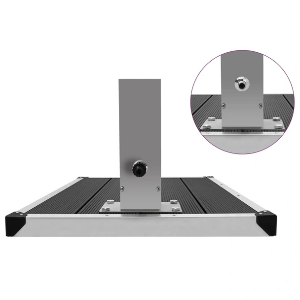 Градински душ с черно корито - стомана 210 см - Image 10