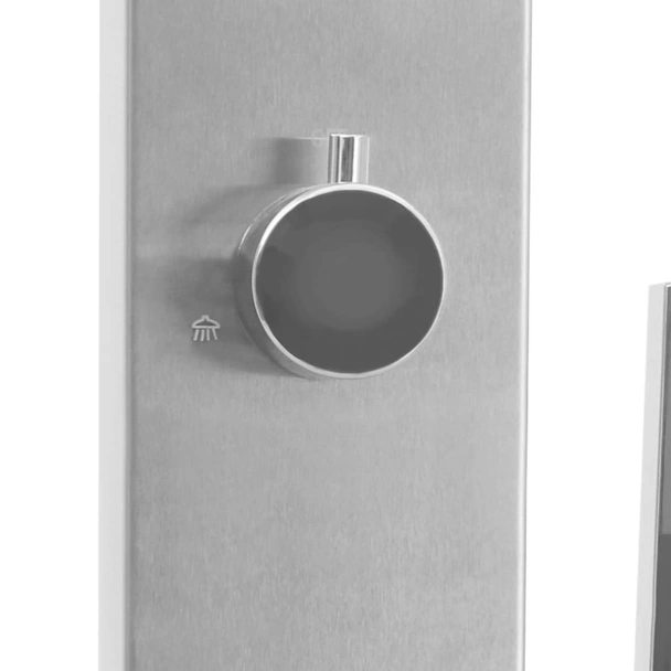 Градински душ с черно корито - стомана 210 см - Image 8