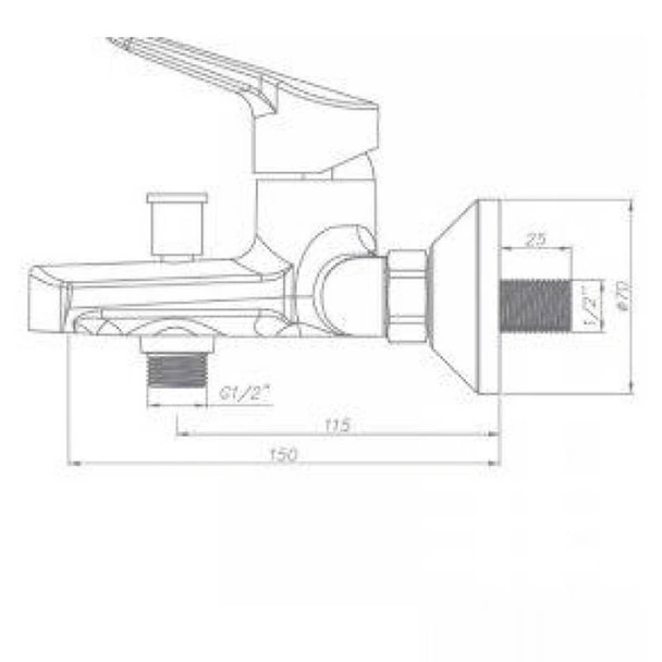 Смесител за вана/душ Помпей FORMA VITA - Image 2