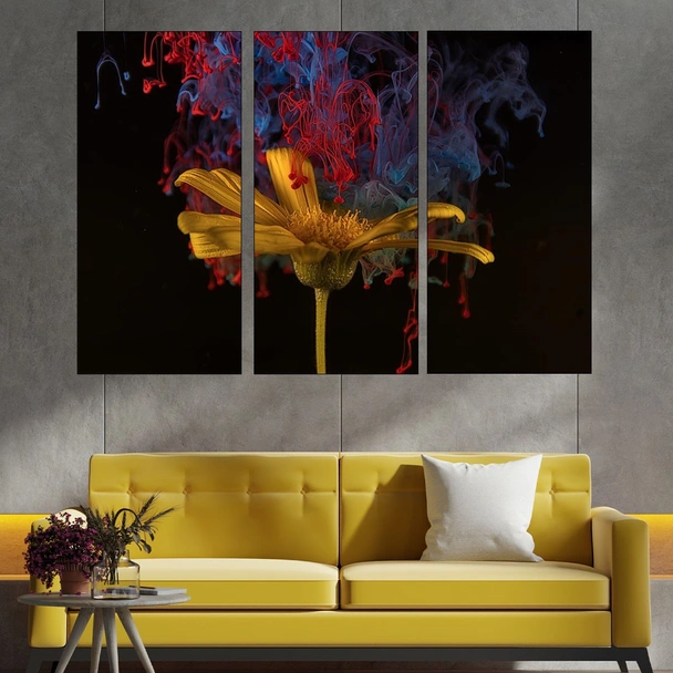 Абстрктно - цвете и мастило - картина пано за стена - Image 2