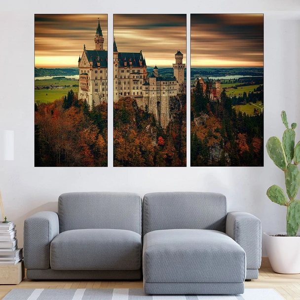 Баварски замък "Неушванщайн" - картина пано за стена - Image 2