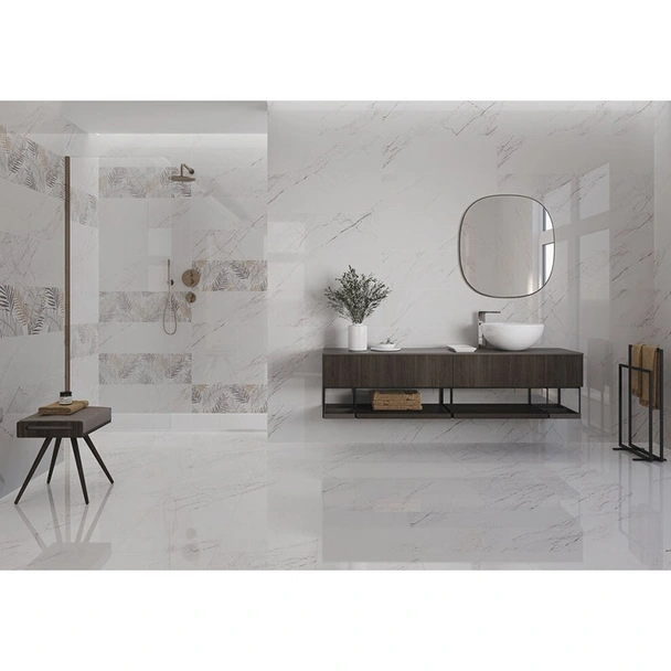 Фаянс 30x90 см Amposta Decor Hojas Silver EL MOLINO - Image 2