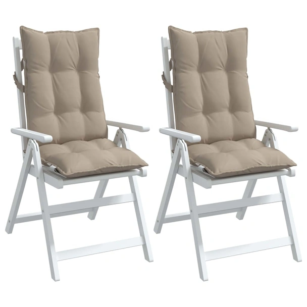 Възглавници за стол с висока облегалка 2 бр таупе Оксфорд плат - VL377626 - Image 4