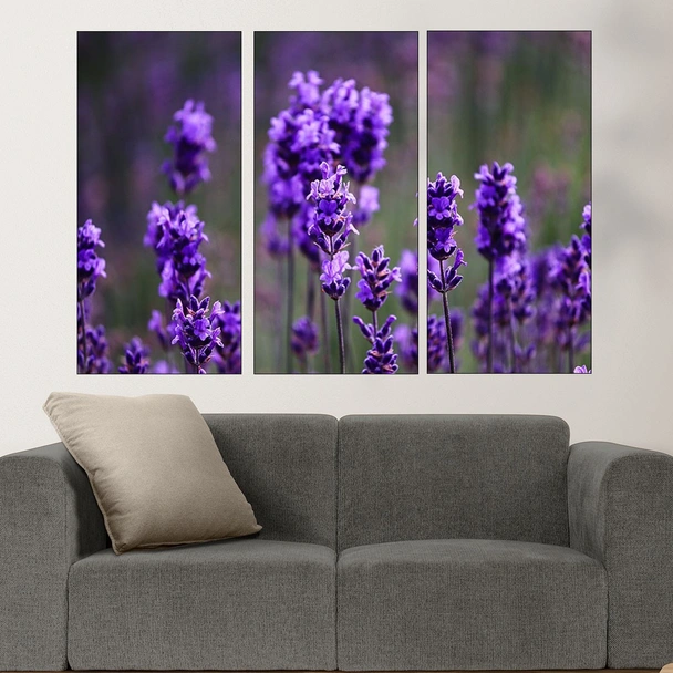 Виолетова лавандула в полето  - картина пано за стена - Image 2
