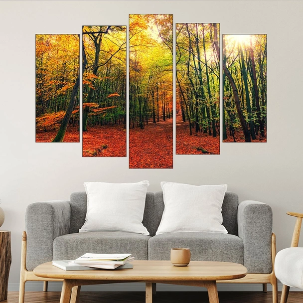 Есенна горска пътека - картина пано за стена - Image 3