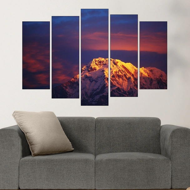 Залез над връх Анапурна - картина пано за стена - Image 3